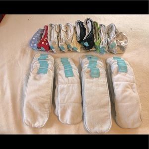 Lot 11 Cloth Diapers Charlie Banana with  12 small 12 medium cloth inserts